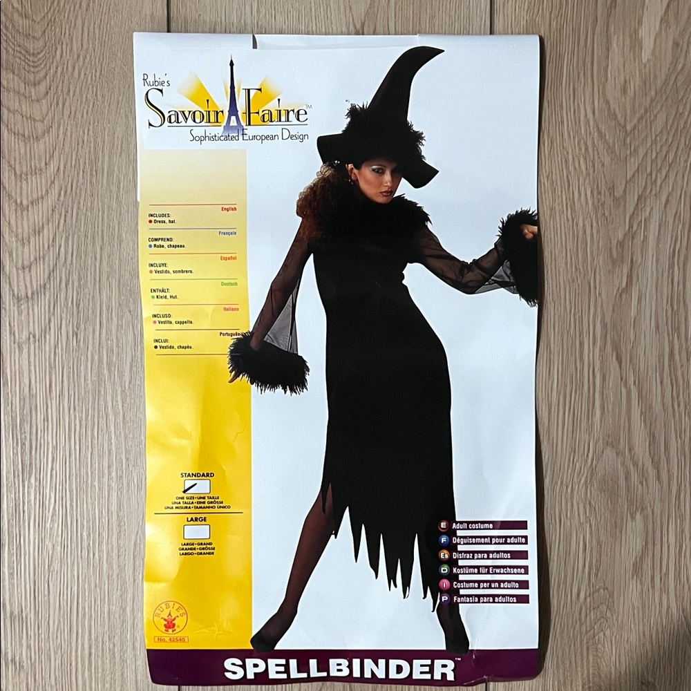 EUC - Rubie's Spellbinder Witch Costume for Adults - Black